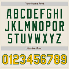 Laden Sie das Bild in den Galerie-Viewer, Custom Cream Gold-Green Authentic Two Tone Baseball Jersey