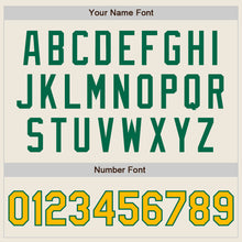 Laden Sie das Bild in den Galerie-Viewer, Custom Cream Gold-Kelly Green Authentic Two Tone Baseball Jersey