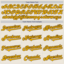 Laden Sie das Bild in den Galerie-Viewer, Custom Cream Gold-Brown Authentic Two Tone Baseball Jersey