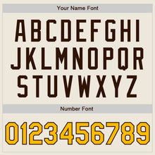 Laden Sie das Bild in den Galerie-Viewer, Custom Cream Gold-Brown Authentic Two Tone Baseball Jersey