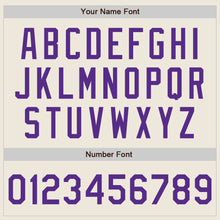 Laden Sie das Bild in den Galerie-Viewer, Custom Cream Purple Authentic Two Tone Baseball Jersey