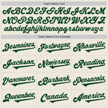 Laden Sie das Bild in den Galerie-Viewer, Custom Cream Green Authentic Two Tone Baseball Jersey