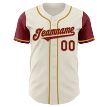 Laden Sie das Bild in den Galerie-Viewer, Custom Cream Crimson-Old Gold Authentic Two Tone Baseball Jersey