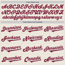 Laden Sie das Bild in den Galerie-Viewer, Custom Cream Crimson White-Gray Authentic Two Tone Baseball Jersey