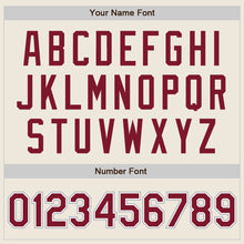 Laden Sie das Bild in den Galerie-Viewer, Custom Cream Crimson White-Gray Authentic Two Tone Baseball Jersey