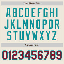 Laden Sie das Bild in den Galerie-Viewer, Custom Cream Crimson-Teal Authentic Two Tone Baseball Jersey