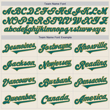Load image into Gallery viewer, Custom Cream Teal-Old Gold Authentic Two Tone Baseball Jersey