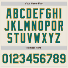 Load image into Gallery viewer, Custom Cream Teal-Old Gold Authentic Two Tone Baseball Jersey