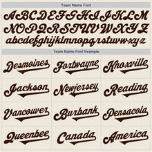 Laden Sie das Bild in den Galerie-Viewer, Custom Cream Brown Authentic Two Tone Baseball Jersey