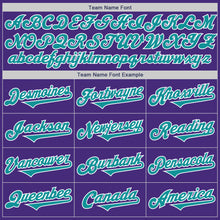 Laden Sie das Bild in den Galerie-Viewer, Custom Purple Teal-White Authentic Two Tone Baseball Jersey