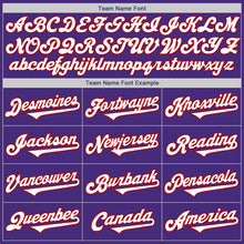 Laden Sie das Bild in den Galerie-Viewer, Custom Purple White-Red Authentic Two Tone Baseball Jersey