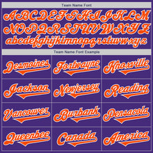Laden Sie das Bild in den Galerie-Viewer, Custom Purple Orange-White Authentic Two Tone Baseball Jersey