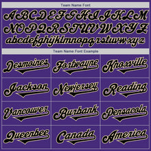 Laden Sie das Bild in den Galerie-Viewer, Custom Purple Black-Cream Authentic Two Tone Baseball Jersey