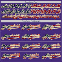 Laden Sie das Bild in den Galerie-Viewer, Custom Purple Vintage USA Flag Black-Cream Authentic Two Tone Baseball Jersey