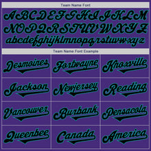 Laden Sie das Bild in den Galerie-Viewer, Custom Purple Black-Teal Authentic Two Tone Baseball Jersey