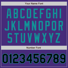 Laden Sie das Bild in den Galerie-Viewer, Custom Purple Black-Teal Authentic Two Tone Baseball Jersey