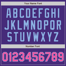 Laden Sie das Bild in den Galerie-Viewer, Custom Purple Pink-Light Blue Authentic Two Tone Baseball Jersey