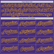 Laden Sie das Bild in den Galerie-Viewer, Custom Purple Gold Authentic Two Tone Baseball Jersey
