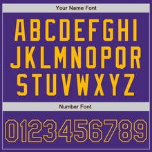 Laden Sie das Bild in den Galerie-Viewer, Custom Purple Gold Authentic Two Tone Baseball Jersey