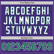 Laden Sie das Bild in den Galerie-Viewer, Custom Purple Kelly Green-White Authentic Two Tone Baseball Jersey