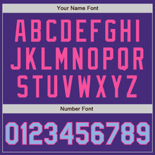 Laden Sie das Bild in den Galerie-Viewer, Custom Purple Light Blue-Pink Authentic Two Tone Baseball Jersey