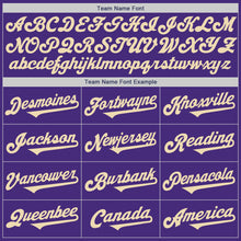 Laden Sie das Bild in den Galerie-Viewer, Custom Purple Cream Authentic Two Tone Baseball Jersey