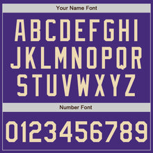 Laden Sie das Bild in den Galerie-Viewer, Custom Purple Cream Authentic Two Tone Baseball Jersey