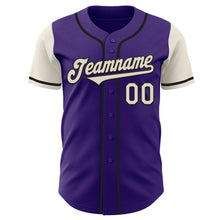 Laden Sie das Bild in den Galerie-Viewer, Custom Purple Cream-Black Authentic Two Tone Baseball Jersey