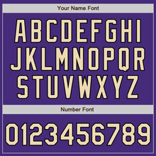 Laden Sie das Bild in den Galerie-Viewer, Custom Purple Cream-Black Authentic Two Tone Baseball Jersey