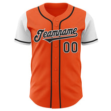 Laden Sie das Bild in den Galerie-Viewer, Custom Orange Black-White Authentic Two Tone Baseball Jersey