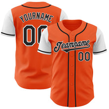 Laden Sie das Bild in den Galerie-Viewer, Custom Orange Black-White Authentic Two Tone Baseball Jersey