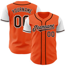 Laden Sie das Bild in den Galerie-Viewer, Custom Orange Brown-White Authentic Two Tone Baseball Jersey