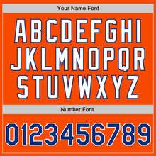 Load image into Gallery viewer, Custom Orange Royal-White Authentic Two Tone Baseball Jersey