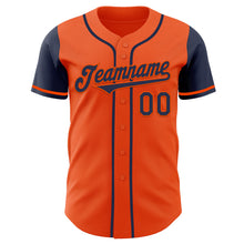 Laden Sie das Bild in den Galerie-Viewer, Custom Orange Navy Authentic Two Tone Baseball Jersey
