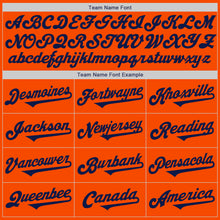 Laden Sie das Bild in den Galerie-Viewer, Custom Orange Navy Authentic Two Tone Baseball Jersey