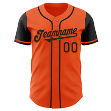 Laden Sie das Bild in den Galerie-Viewer, Custom Orange Black Authentic Two Tone Baseball Jersey