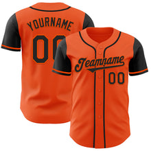Laden Sie das Bild in den Galerie-Viewer, Custom Orange Black Authentic Two Tone Baseball Jersey