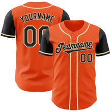 Laden Sie das Bild in den Galerie-Viewer, Custom Orange Black-Cream Authentic Two Tone Baseball Jersey