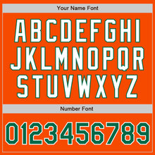 Laden Sie das Bild in den Galerie-Viewer, Custom Orange Kelly Green-White Authentic Two Tone Baseball Jersey