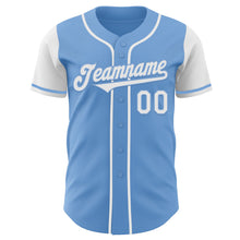 Laden Sie das Bild in den Galerie-Viewer, Custom Light Blue White Authentic Two Tone Baseball Jersey