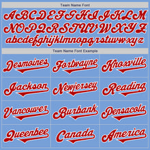 Laden Sie das Bild in den Galerie-Viewer, Custom Light Blue Red-White Authentic Two Tone Baseball Jersey