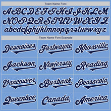 Laden Sie das Bild in den Galerie-Viewer, Custom Light Blue Navy-White Authentic Two Tone Baseball Jersey