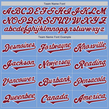 Laden Sie das Bild in den Galerie-Viewer, Custom Light Blue Crimson-White Authentic Two Tone Baseball Jersey