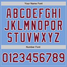 Laden Sie das Bild in den Galerie-Viewer, Custom Light Blue Crimson-White Authentic Two Tone Baseball Jersey