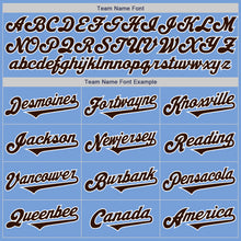 Laden Sie das Bild in den Galerie-Viewer, Custom Light Blue Brown-White Authentic Two Tone Baseball Jersey