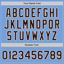 Laden Sie das Bild in den Galerie-Viewer, Custom Light Blue Brown-White Authentic Two Tone Baseball Jersey