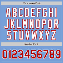 Laden Sie das Bild in den Galerie-Viewer, Custom Light Blue Red-White Authentic Two Tone Baseball Jersey