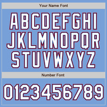 Laden Sie das Bild in den Galerie-Viewer, Custom Light Blue Royal-Red Authentic Two Tone Baseball Jersey