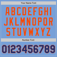 Laden Sie das Bild in den Galerie-Viewer, Custom Light Blue Royal-Orange Authentic Two Tone Baseball Jersey