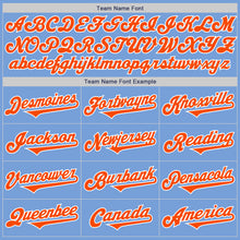 Laden Sie das Bild in den Galerie-Viewer, Custom Light Blue Orange-White Authentic Two Tone Baseball Jersey